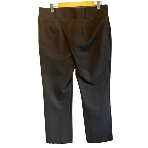 Eileen Fisher Black Ponte Knit Pull-On Pants - size Large - Picture 2 of 5